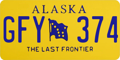 AK license plate GFY374