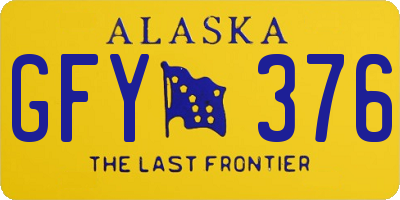 AK license plate GFY376