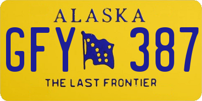 AK license plate GFY387