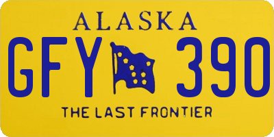AK license plate GFY390
