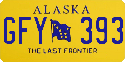AK license plate GFY393