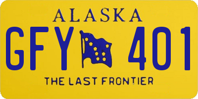 AK license plate GFY401
