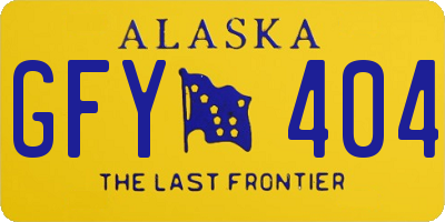 AK license plate GFY404