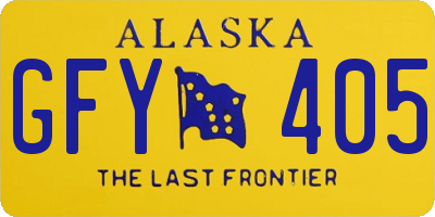 AK license plate GFY405