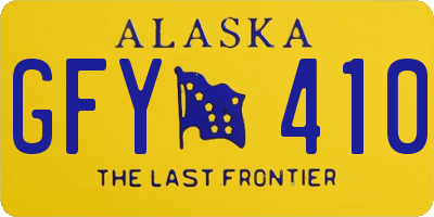 AK license plate GFY410