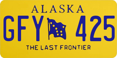 AK license plate GFY425
