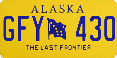 AK license plate GFY430