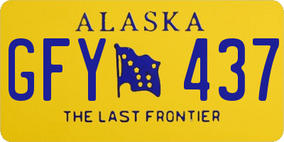 AK license plate GFY437