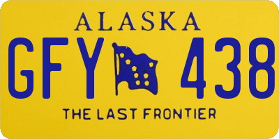 AK license plate GFY438
