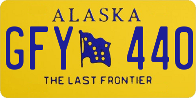 AK license plate GFY440