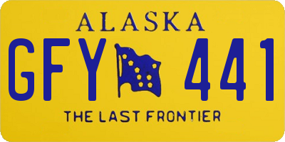 AK license plate GFY441