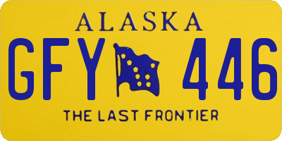 AK license plate GFY446