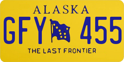 AK license plate GFY455