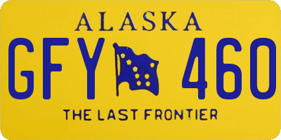AK license plate GFY460