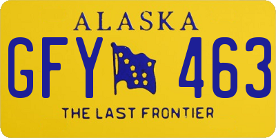 AK license plate GFY463