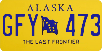 AK license plate GFY473