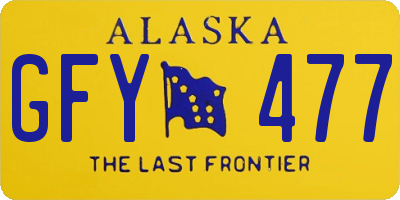 AK license plate GFY477