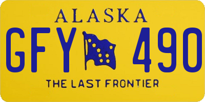 AK license plate GFY490