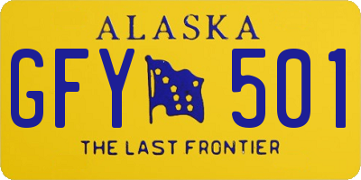 AK license plate GFY501
