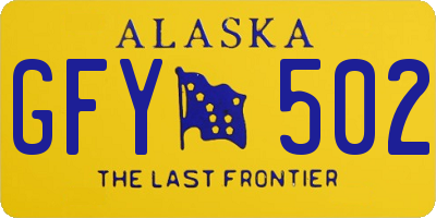 AK license plate GFY502