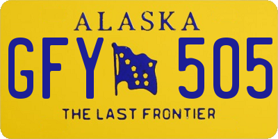 AK license plate GFY505