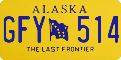 AK license plate GFY514