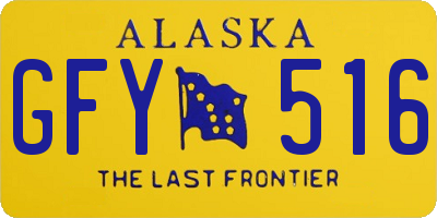 AK license plate GFY516
