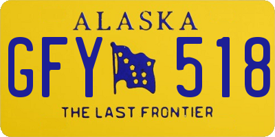 AK license plate GFY518