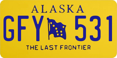 AK license plate GFY531