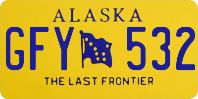 AK license plate GFY532