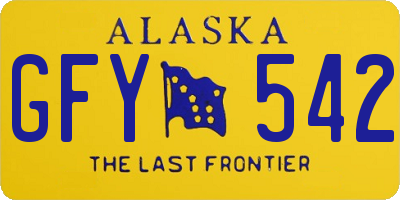 AK license plate GFY542