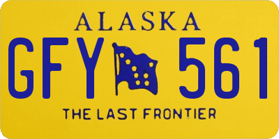 AK license plate GFY561