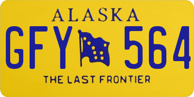 AK license plate GFY564