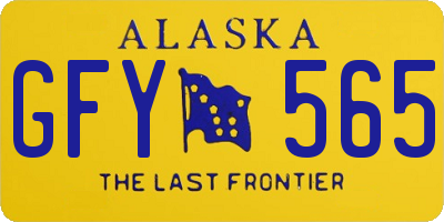 AK license plate GFY565