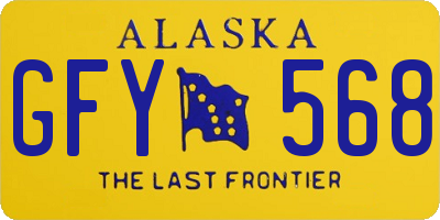 AK license plate GFY568