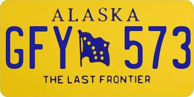 AK license plate GFY573