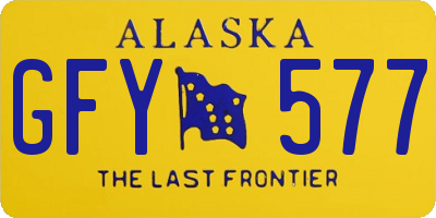 AK license plate GFY577