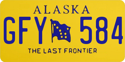 AK license plate GFY584