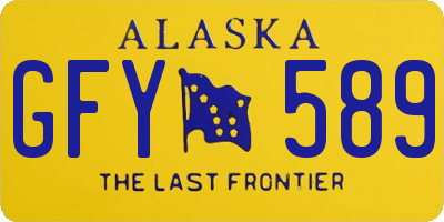 AK license plate GFY589