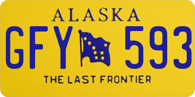 AK license plate GFY593