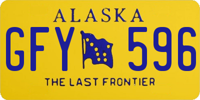 AK license plate GFY596