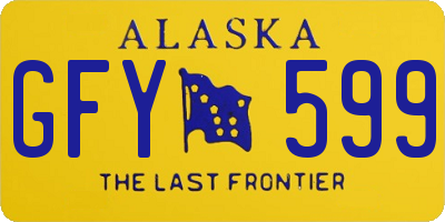 AK license plate GFY599