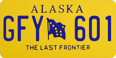 AK license plate GFY601