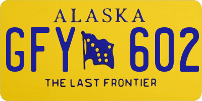 AK license plate GFY602