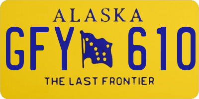 AK license plate GFY610