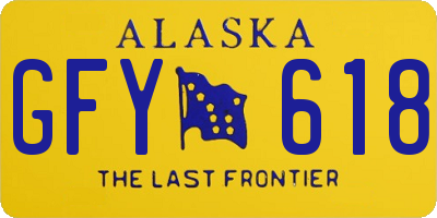 AK license plate GFY618