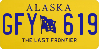 AK license plate GFY619