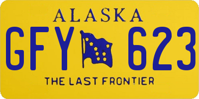 AK license plate GFY623