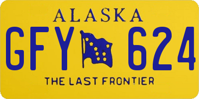 AK license plate GFY624