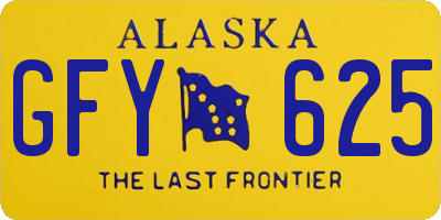 AK license plate GFY625